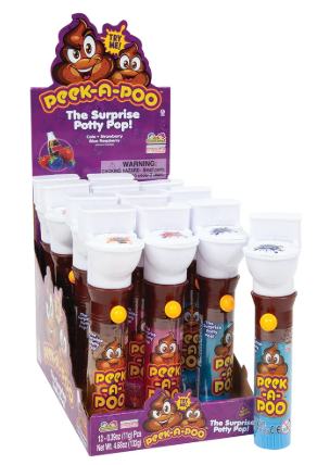 Kidsmania Peek-A-Poo Lollipop Candy Toy Dispenser 0.39oz 12ct